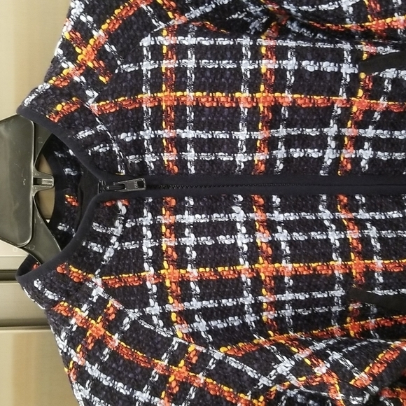 💕MOTHER💕 The Mock Neck Ribbed Jacket ~ Beat By Beat Medium M NWT Plaid 80s - Picture 13 of 16